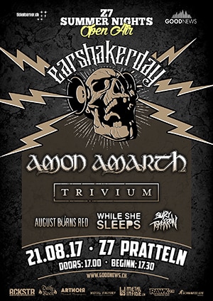 Poster von der Veranstaltung Earshakerday Pratteln @ Konzertfabrik Z7, Pratteln
