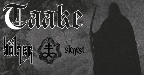 Poster von der Veranstaltung Taake, Bölzer, OTOH & Slegest @ Hall of Fame, Wetzikon