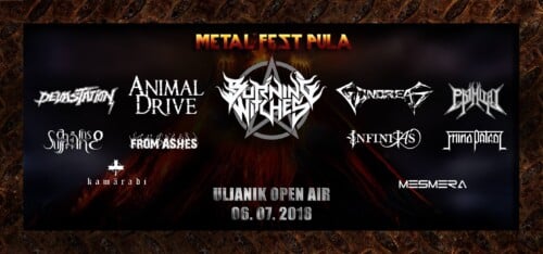 Poster von der Veranstaltung Metal Fest Pula 2018 @ Club Uljanik, Pula