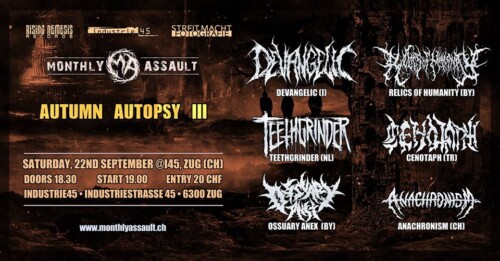 Poster von der Veranstaltung Monthly Assault lll @ Industrie Fünfundvierzig