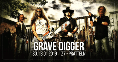 Poster von der Veranstaltung Grave Digger, Burning Witches @ Konzertfabrik Z7, Pratteln