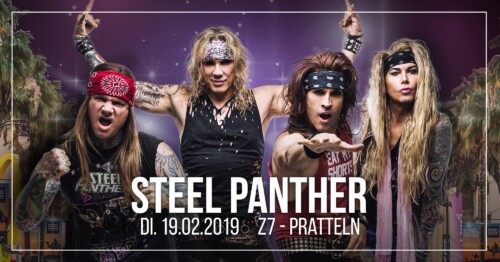 Poster von der Veranstaltung Steel Panther @ Konzertfabrik Z7, Pratteln