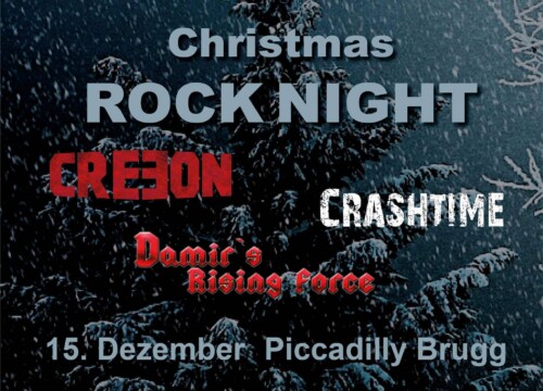 Poster von der Veranstaltung Christmas Rock Night @ Jugendkulturhaus Piccadilly, Brugg