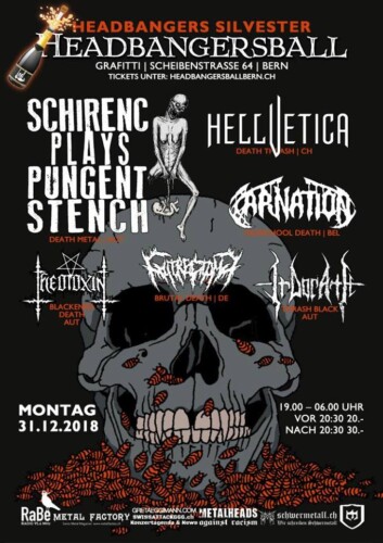 Poster von der Veranstaltung Headbangersball Silvester Festival @ Graffiti, Bern