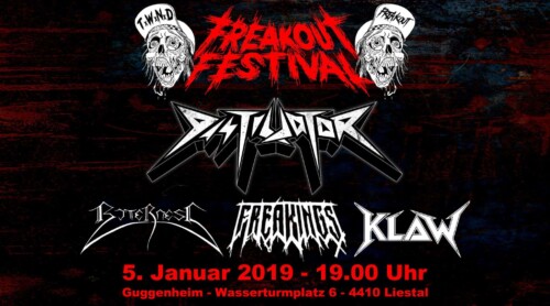 Poster von der Veranstaltung Freakout Festival VOL II @ Kulturhotel Guggenheim Liestal