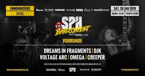 Poster von der Veranstaltung SPH Bandcontest Vorrunde @ Sedel, Luzern