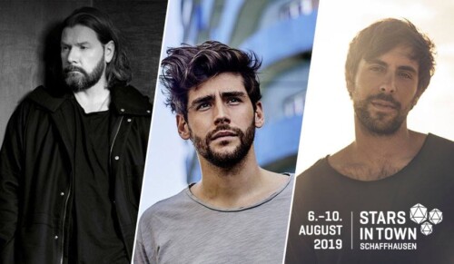 Poster von der Veranstaltung Stars in Town 2019: Rea Garvey, Alvaro Soler & Max Giesinger @ Altstadt, Schaffhausen