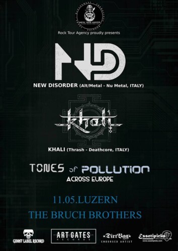 Poster von der Veranstaltung New Disorder & Khali @ The Bruch Brothers, Luzern