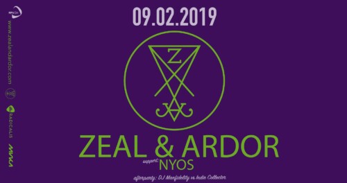 Poster von der Veranstaltung Zeal&Ardor & Nyos @ Biomill, Laufen