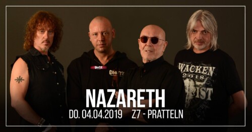 Poster von der Veranstaltung Nazareth @ Konzertfabrik Z7, Pratteln