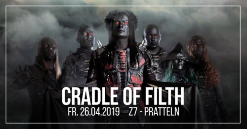 Poster of the event Cradle of Filth & The Spirit at Konzertfabrik Z7, Pratteln