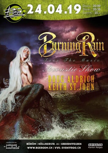 Poster von der Veranstaltung Burning Rain - Acoustic Show & Soul Madison @ Böröm pöm pöm, Oberentfelden