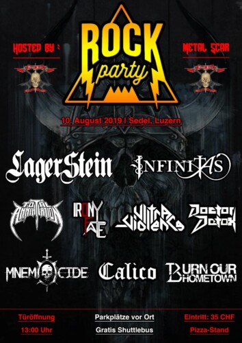 Poster von der Veranstaltung Metal Scar - Rock Party @ Sedel, Luzern