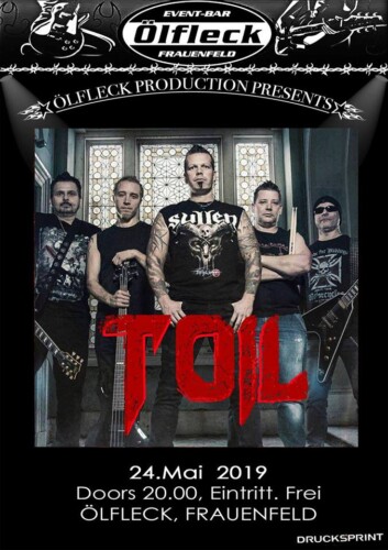 Poster von der Veranstaltung Metal Cover Night Mit Toil @ Ölfleck Event-Bar, Frauenfeld