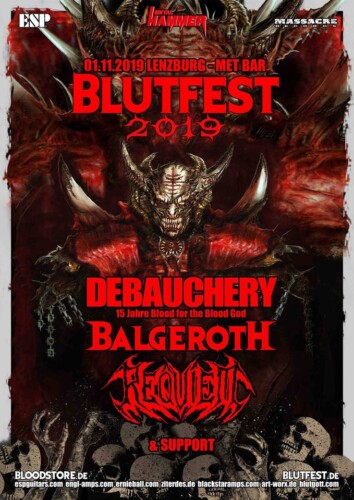 Poster von der Veranstaltung Debauchery, Balgeroth & Requiem @ Met-Bar, Lenzburg