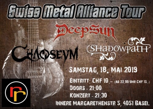 Poster of the event Swiss Metal Alliance Tour at Redrocks, Basel