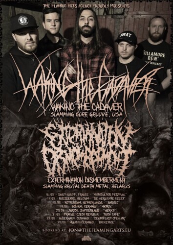 Poster von der Veranstaltung Waking The Cadaver, Extermination Dismemberment & Oral Fistfuck @ Dynamo, Zürich