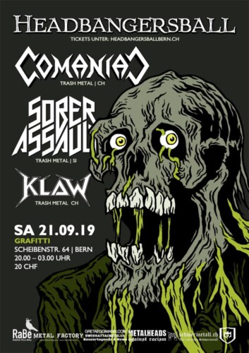 Poster von der Veranstaltung Headbangersball Thrash Metal Night @ Graffiti, Bern