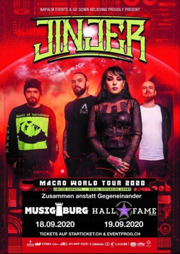 Poster of the event Jinjer at Musigburg, Aarburg