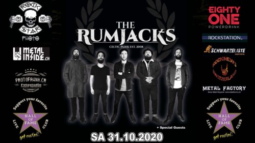 Poster von der Veranstaltung The Rumjacks @ Hall of Fame, Wetzikon