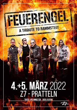 Poster von der Veranstaltung FEUERENGEL (Das Event wird auf einen neuen Termin verschoben) @ Konzertfabrik Z7, Pratteln