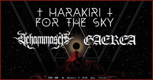 Poster von der Veranstaltung Harakiri For The Sky, Schammasch & Gaerea @ Hall of Fame, Wetzikon