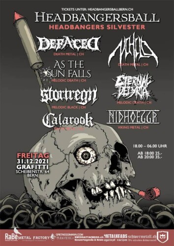 Poster von der Veranstaltung Headbangersball Silvester Festival - Vol 7 @ Graffiti, Bern