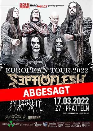 Poster von der Veranstaltung European Tour 2022 - SEPTICFLESH + CARACH ANGREN @ Konzertfabrik Z7, Pratteln