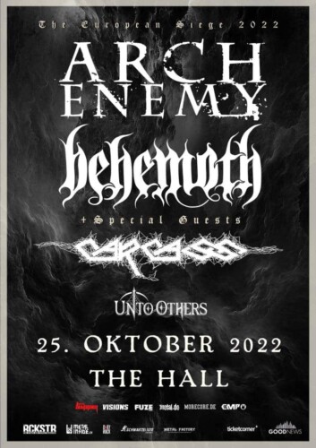 Poster von der Veranstaltung Arch Enemy & Behemoth @ The Hall, Zürich