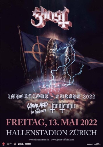 Poster von der Veranstaltung Imperatour 2022 - Ghost @ Hallenstadion, Zürich