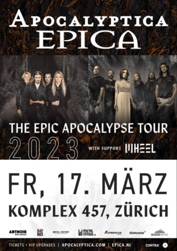 Poster von der Veranstaltung APOCALYPTICA & EPICA @ Komplex 457, Zürich