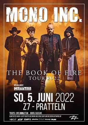 Poster von der Veranstaltung MONO INC. The Book Of Fire Tour 2022 @ Konzertfabrik Z7, Pratteln