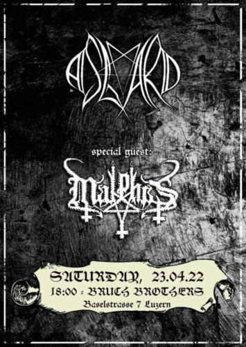 Poster von der Veranstaltung Asgard, Malphas @ The Bruch Brothers, Luzern