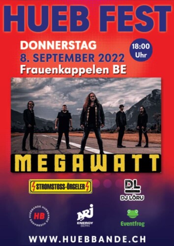 Poster of the event Megawatt at Huebande