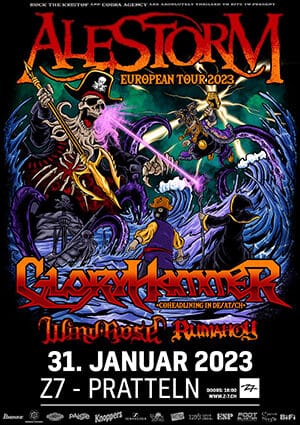 Poster von der Veranstaltung ALESTORM - GLORYHAMMER @ Konzertfabrik Z7, Pratteln