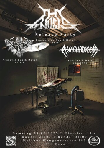 Poster of the event Plattentaufe: Thy Gnosis mit Anachronism & Vorax at Malibu