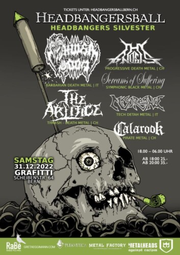 Poster von der Veranstaltung Headbangersball Silvester @ Graffiti, Bern