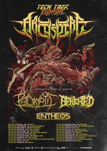 Poster von der Veranstaltung Archspire, Psycroptic & Benighted @ KIFF, Aarau