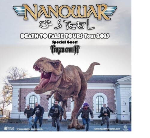 Poster of the event Nanowar of Steel -  Death To False Tours Tour 2023 - Support: Frozen Crown (I) at Musigburg, Aarburg