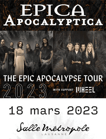 Poster von der Veranstaltung Apocalyptica, Epica & Wheel @ Salle Métropole