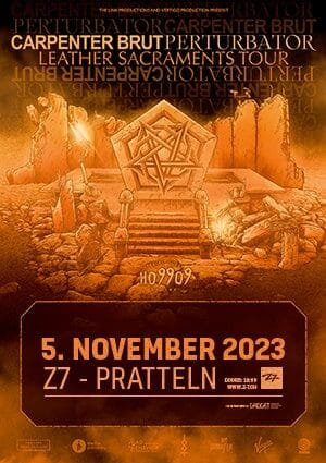 Poster von der Veranstaltung CARPENTER BRUT X PERTURBATOR @ Konzertfabrik Z7, Pratteln