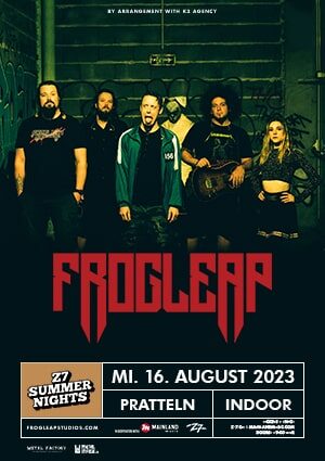 Poster von der Veranstaltung Frog Leap @ Konzertfabrik Z7, Pratteln