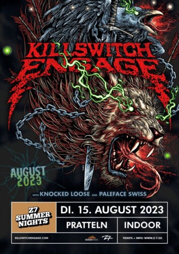 Poster von der Veranstaltung Killswitch Engage @ Konzertfabrik Z7, Pratteln