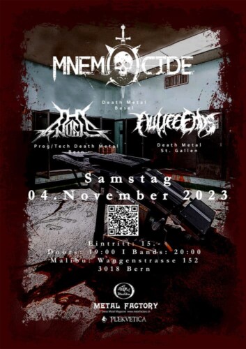 Poster of the event Thy Gnosis, Mnemocide & All Life Ends at Malibu