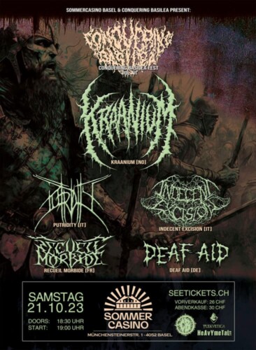 Poster von der Veranstaltung Conquering Basilea Fest Vol. VI @ Sommercasino, Basel