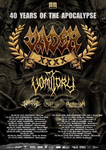 Poster von der Veranstaltung Vader (POL), Vomitory (SWE), Aetherian (GRC), Skaphos (FRA) @ Gaswerk Seewen SZ