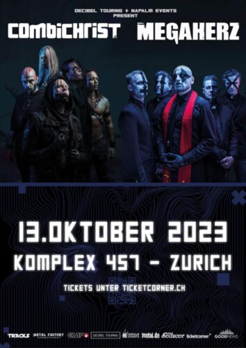 Poster von der Veranstaltung COMBICHRIST & MEGAHERZ @ Komplex 457, Zürich