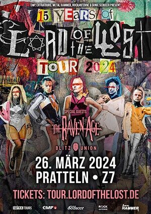 Poster von der Veranstaltung 15 Years Of LORD OF THE LOST @ Konzertfabrik Z7, Pratteln