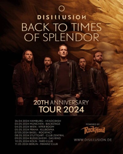Poster von der Veranstaltung Disillusion Back To The Times Of Splendor 20th Anniversary Tour @ Rockfact Music Club, Münchenstein