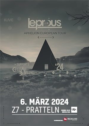 Poster von der Veranstaltung LEPROUS (Aphelion Europe Tour 2024) @ Konzertfabrik Z7, Pratteln